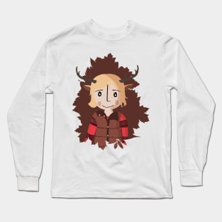 Sweet Tooth cartoon. Deer kid from Maple Forest, fan art illustration Long Sleeve T-Shirt